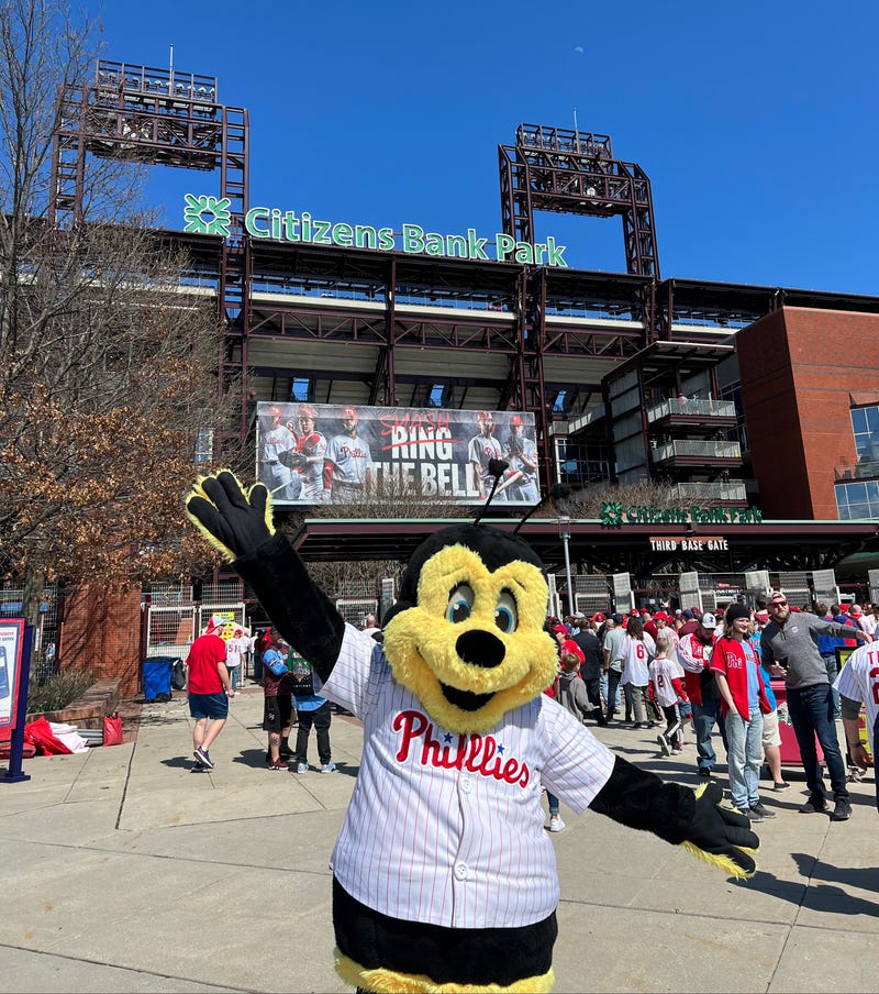 Buzzbee at Phillies Opening Day