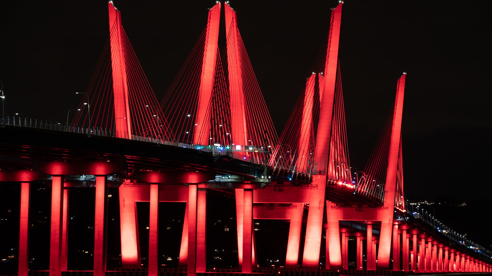NY landmarks lit red for World AIDS Day