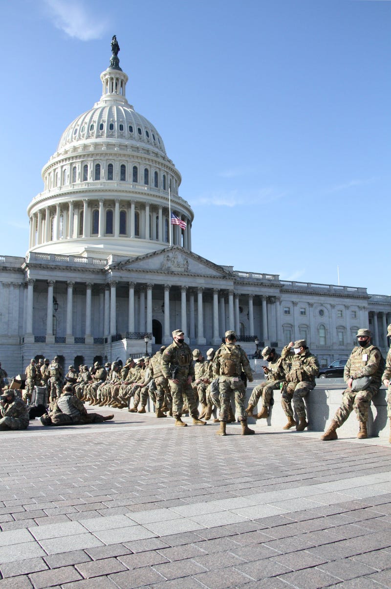 Virginia National Guard troops protect the nation's capital