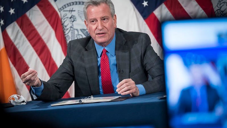 De Blasio says 'people need to come back' as some NYC workers resist return to office