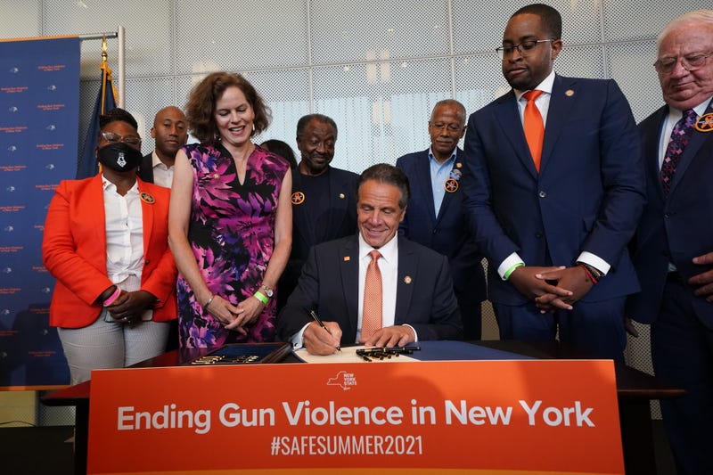 Governor Andrew M. Cuomo, joined by elected officials and advocates, makes an announcement and signs executive orders making gun violence a public health emergency in New York State at John Jay College of Criminal Justice in New York City