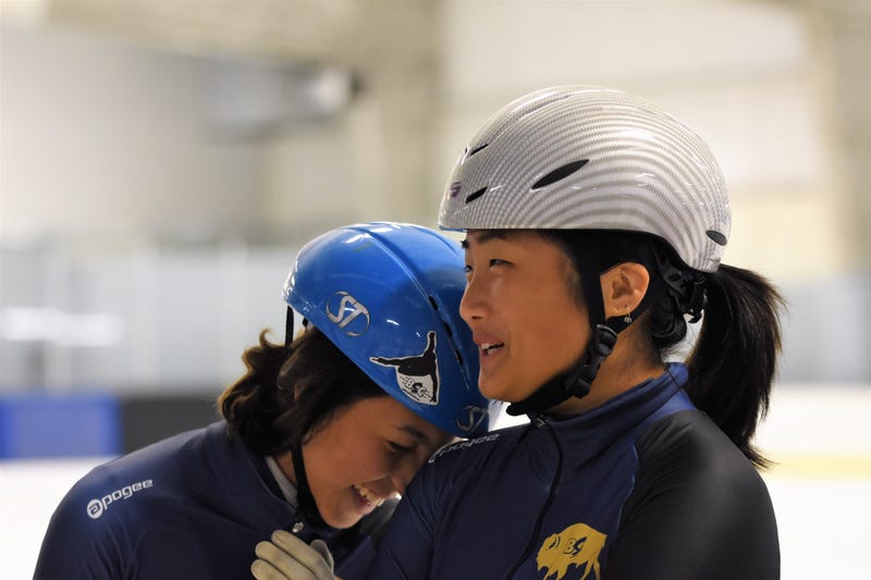 Speed skaters