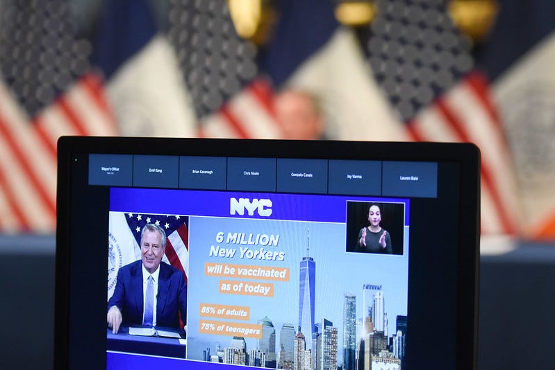 de blasio briefing