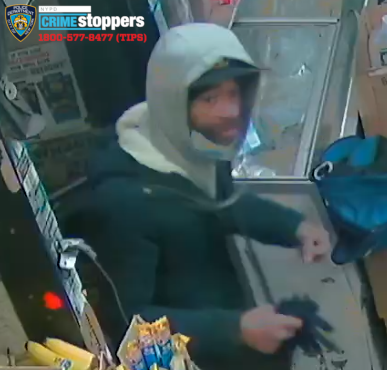 One of two suspects being sought by police in connection with the Feb. 26 robbery at the Morrison Avenue–Soundview subway station in the Bronx