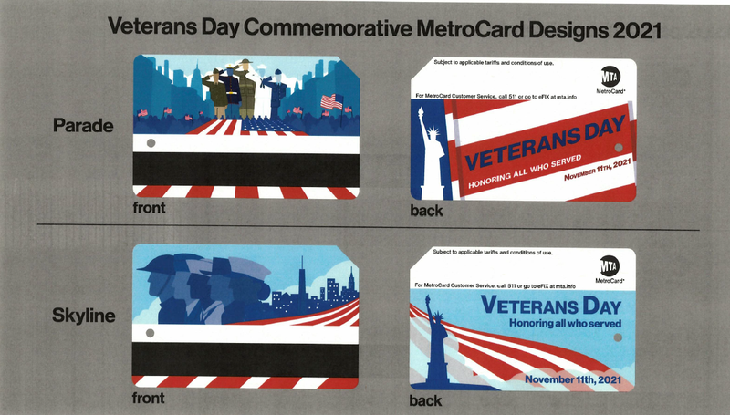 Veteran Day MetroCards