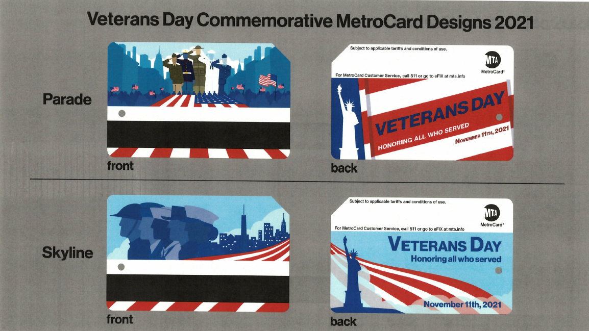 MTA releases limited-edition Veterans Day MetroCards — here's where to get one:
