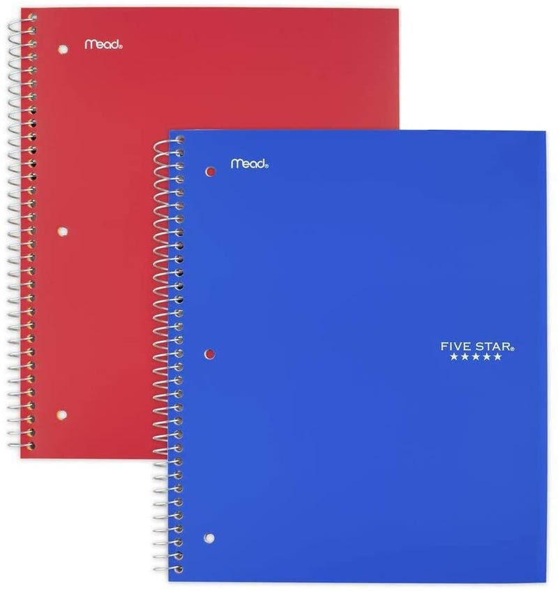 Five Star College-Ruled Spiral Notebooks