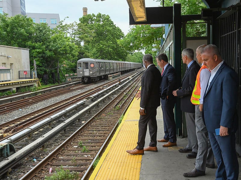 A man was dragged to subway tracks by his clothing and struck by an oncoming train at the Avenue M station in Midwood Wednesday night