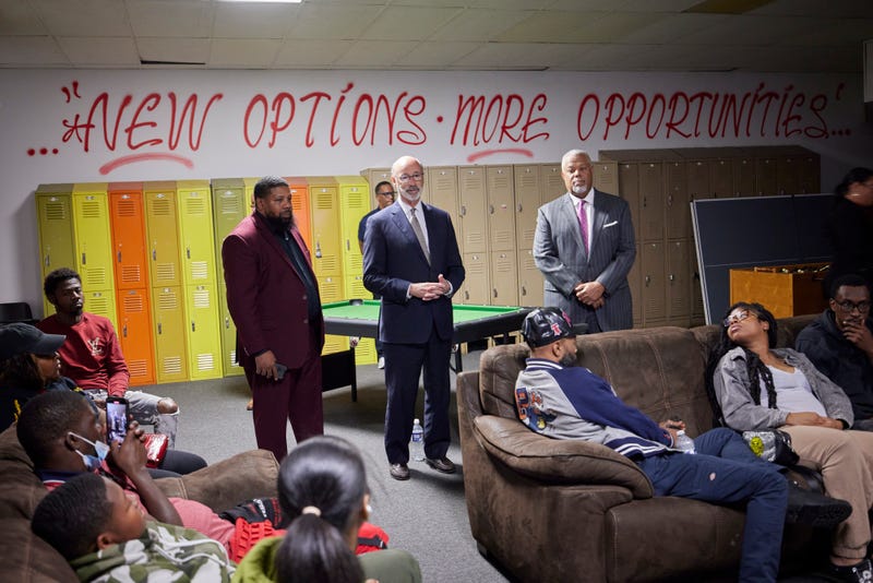 Gov. Tom Wolf at the NoMo Foundation in South Philadelphia.