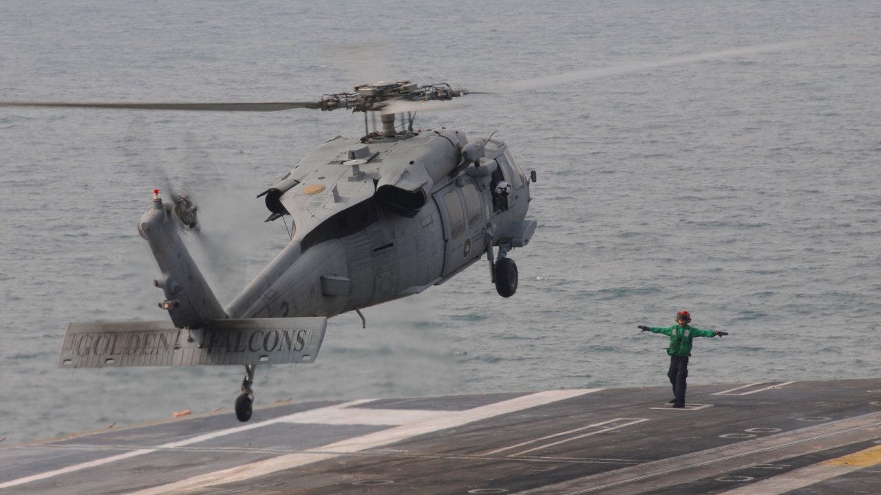 5 missing after U.S. Navy helicopter crashes off California