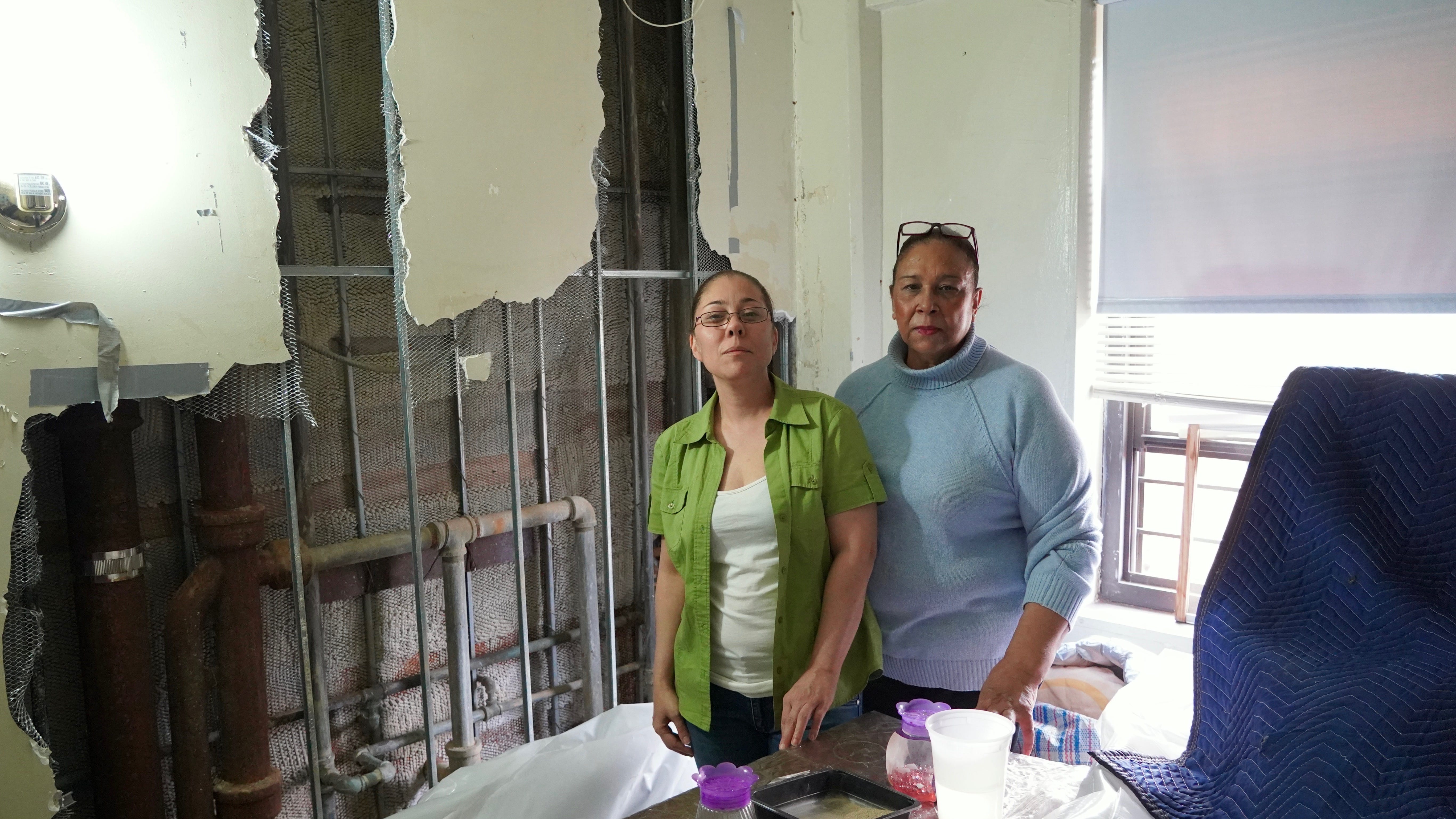 PICS: Images from City Council visit show NYCHA buildings in severe disrepair, tenants rally at City Hall to demand action