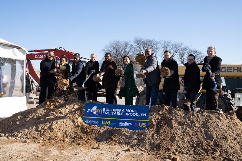 Breaking ground on the new East New York development.