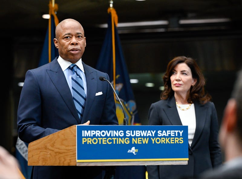 Mayor Eric Adams and Gov. Kathy Hochul addressed the Tyre Nichols video at a press conference on subway safety Friday