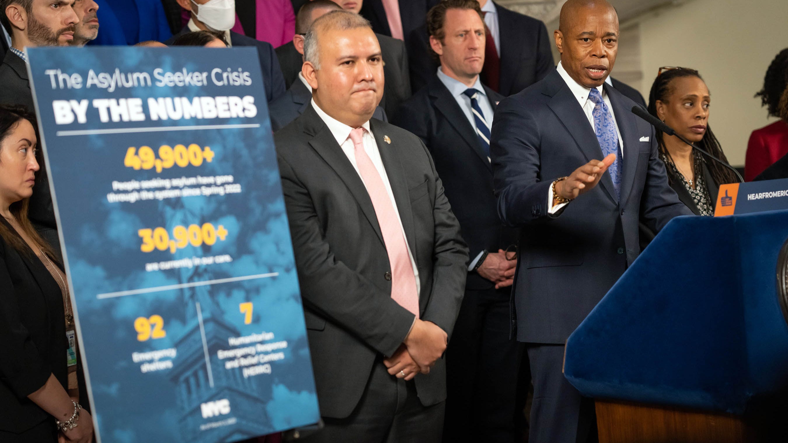 Adams announces new agency to manage shelter for asylum seekers