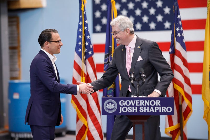 Gov. Josh Shapiro and N.J. Gov. Phil Murphy visited the International Union of Painters and Allied Trades (IUPAT) District Council 21 training facility in Philadelphia to tour the innovative center and announce their intention to form an interstate task force to address wage theft and worker misclassification in the two states.