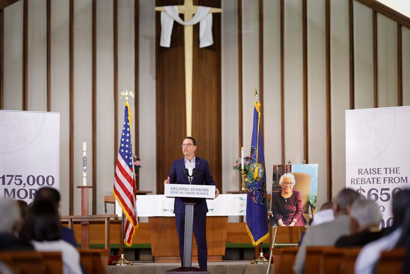 Governor Josh Shapiro attended the ribbon-cutting for the new Salem Adult Citizens Center in Roslyn and highlighted his plan to expand the Property Tax/Rent Rebate (PTRR) program for seniors.