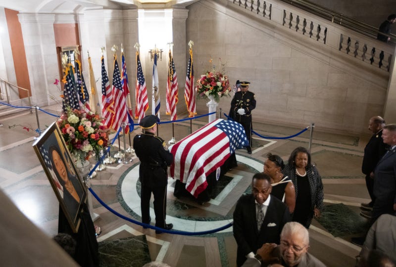 The second of a three-day celebration of life events honoring the late Lt. Gov. Sheila Oliver, who lies in state in the Essex County historic courthouse Rotunda, in Newark on Aug. 11, 2023. 