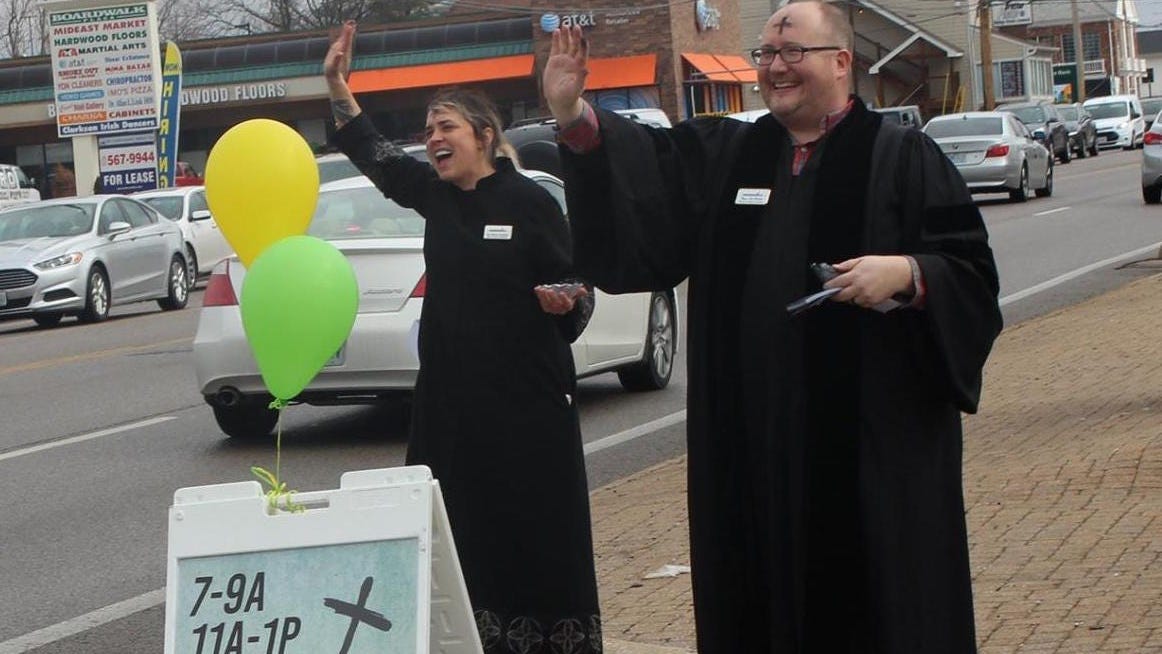 Manchester Church offers roadside 'Ash and Dash' blessings on Ash Wednesday