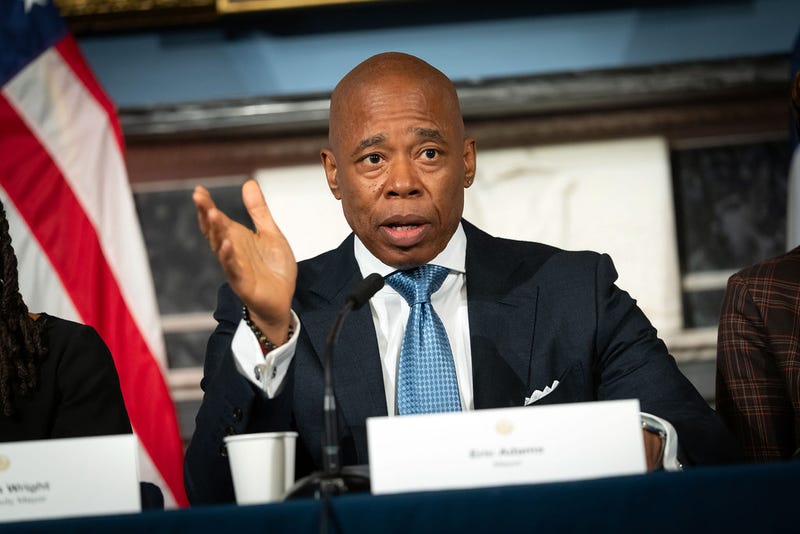 Adams defended top adviser Tim Pearson in the wake of his involvement in an altercation with security guards outside a migrant shelter last week.