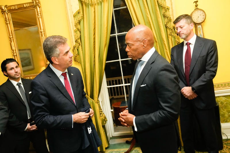 Mayor Eric Adams meets with Israeli Minister of Foreign Affairs Eli Cohen at Gracie Mansion on Tuesday, Oct. 24, 2023.