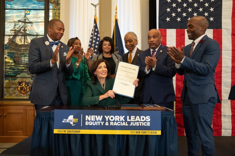 Gov Kathy Hochul signed the legislation Tuesday at the New York Historical Society on the Upper West Side