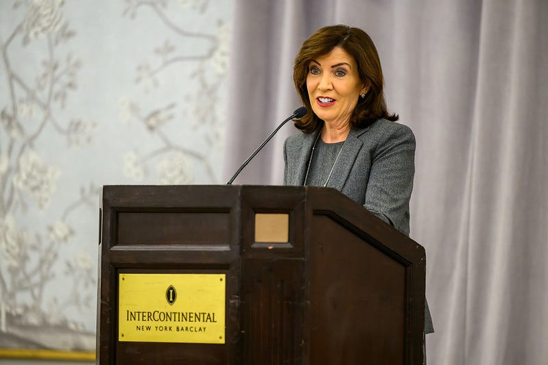 Gov. Kathy Hochul delivers remarks at DAASNY (District Attorneys Association of State of NY) Winter Conference on Feb. 2, 2024.