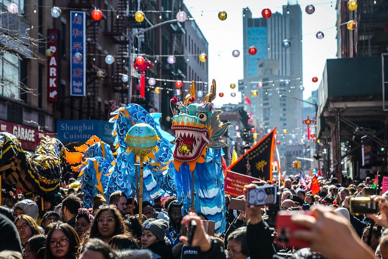 The Lunar New Year parade celebrating the Year of the Dragon on Feb. 25, 2024.