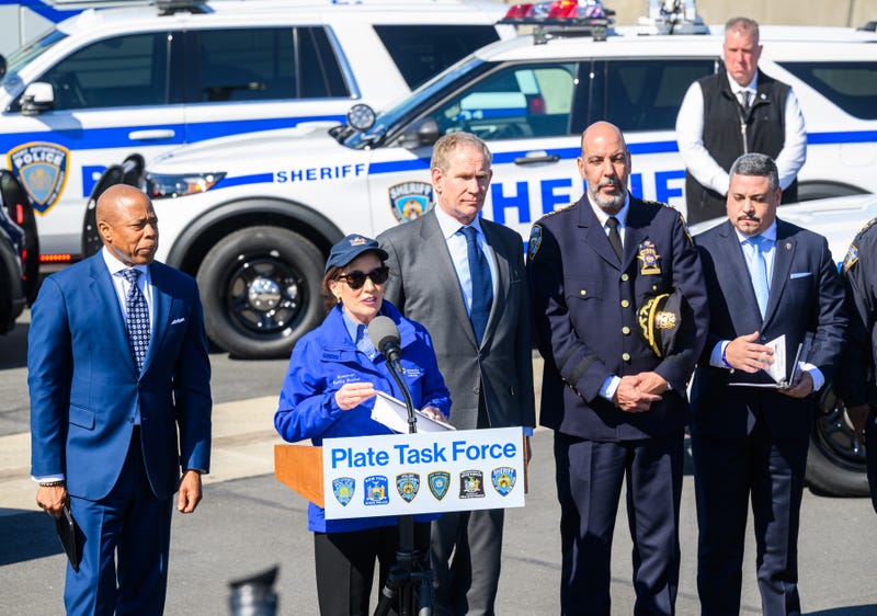Governor Kathy Hochul, New York City Mayor Eric Adams, New York City Police Department Commissioner Edward A. Caban, New York City Sheriff Anthony Miranda, and Metropolitan Transportation Authority Chair and CEO Janno Lieber today announced the launch of a multi-agency city-state task force dedicated to identifying and removing so-called “ghost cars” — cars that are virtually untraceable by traffic cameras and toll readers because of their forged or altered license plates — from New York City streets.