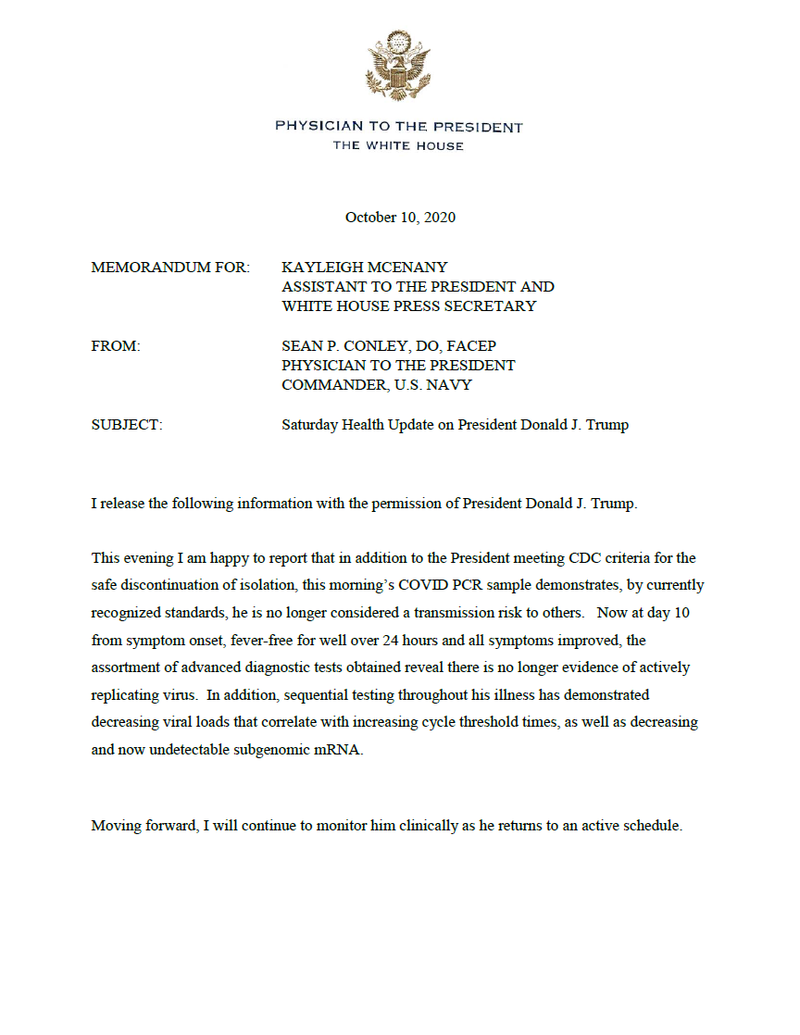Trump's doctor's memo