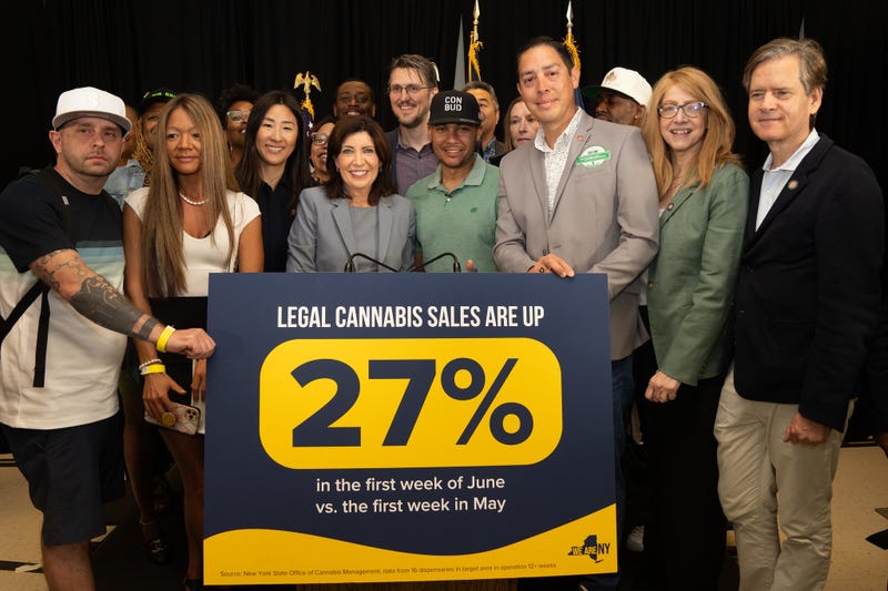 Governor Hochul announces hundreds of illicit storefronts Shut down by the New York State Task Force, leading to a surge in sales for legal retailers.