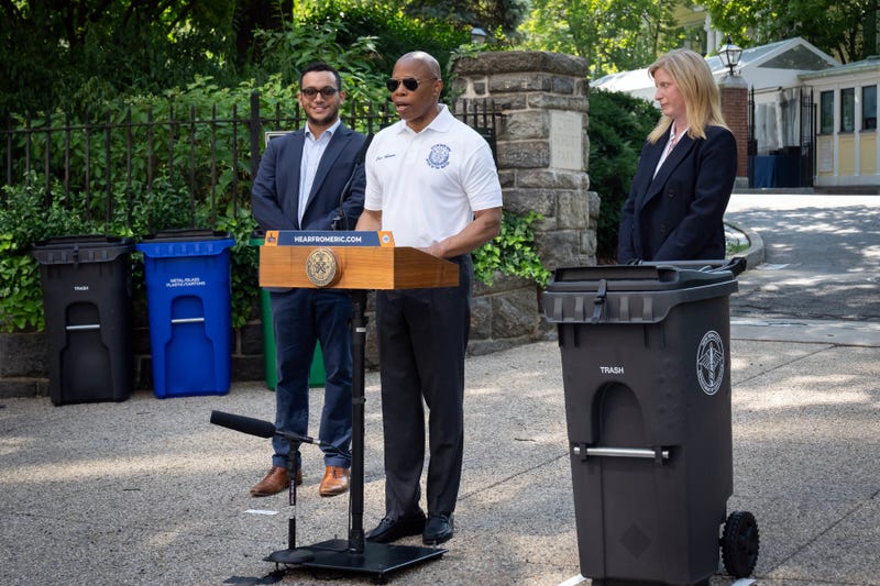 Mayor Eric Adams and sanitation commissioner Jessica Tisch announced the new rule Monday at Gracie Mansion