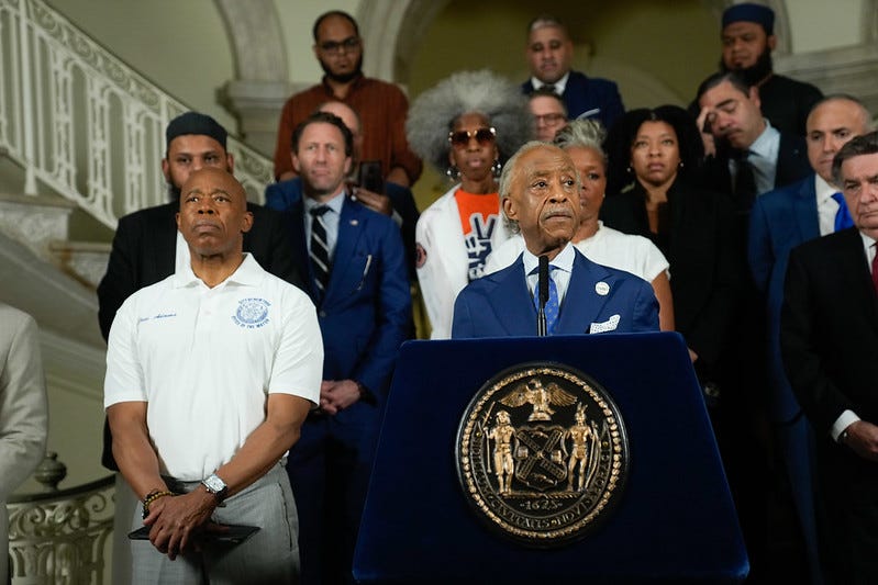 Faith and political leaders to call for unity and to tone down hateful rhetoric in politics at City Hall on Sunday, July 14, 2024.
