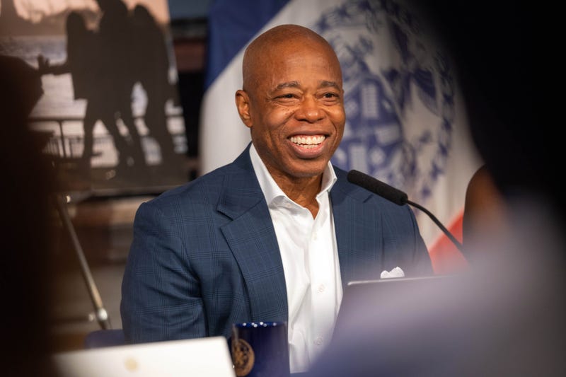 Mayor Eric Adams holds a press conference at City Hall on July 16, 2024