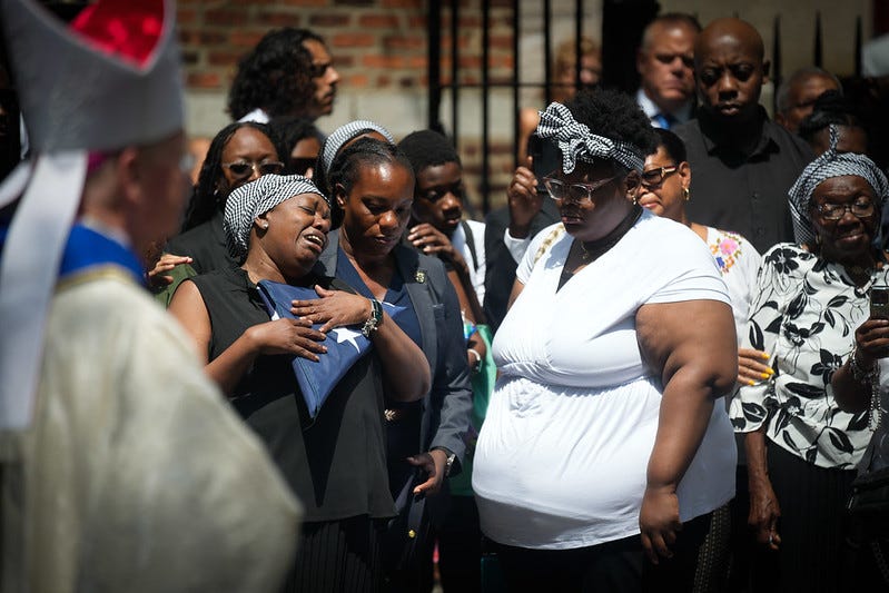 Funeral service held for NYPD Officer Edgar A. Ordonez at St. Anselm Roman Catholic Church in the Bronx on Wednesday, July 18, 2024.