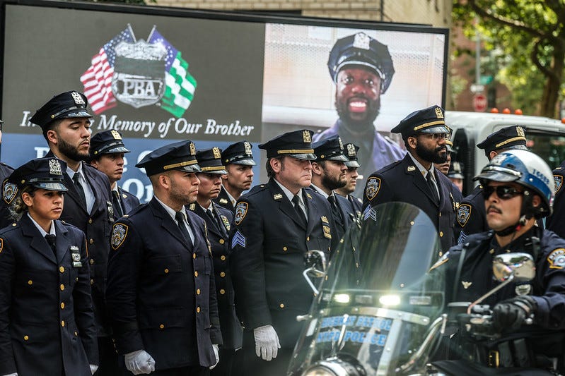 Funeral service held for NYPD Officer Edgar A. Ordonez at St. Anselm Roman Catholic Church in the Bronx on Wednesday, July 18, 2024.