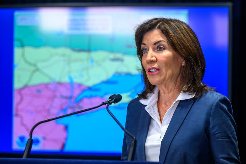 Gov. Kathy Hochul urged New Yorkers in the lower Hudson Valley, New York City and Long Island areas to prepare for heavy rain and likely flash flooding into Wednesday