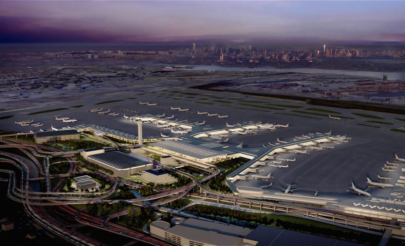 A rendering of the aerial view of the new long-term plan’s layout