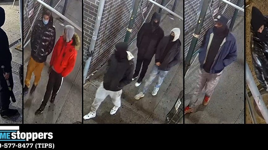 VIDEO: Man delivering food attacked with baseball bat, 8 suspects sought