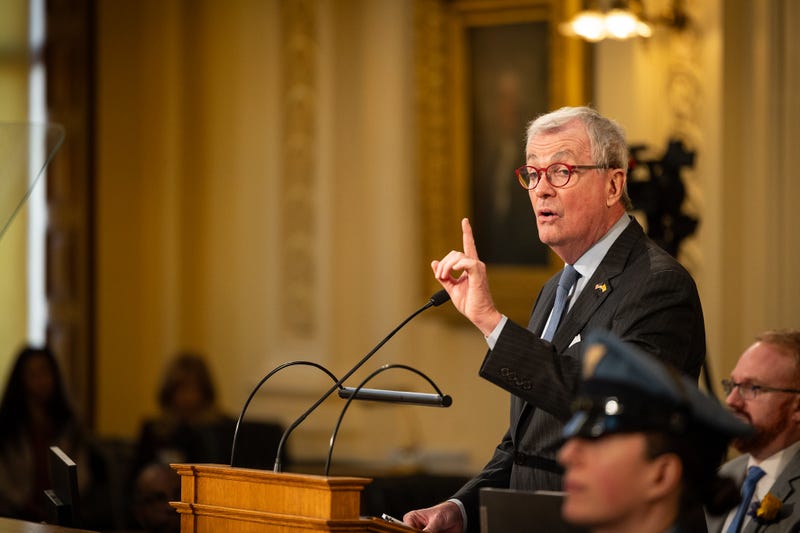 Gov. Phil Murphy delivers the State of the State address at the General Assembly chambers in Trenton on Jan. 14.