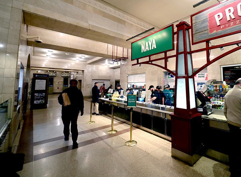 Middle Eastern restaurant NAYA joined Grand Central Terminal.