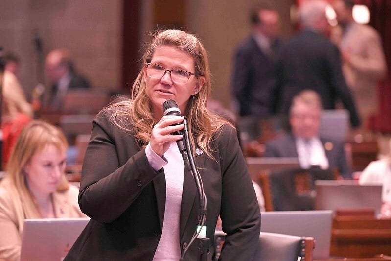 State Rep. Cecelie Williams, a Republican from Dittmer, discusses her legislation that would clarify that a judge cannot prevent a divorce from being finalized just because a woman is pregnant on Feb. 27
