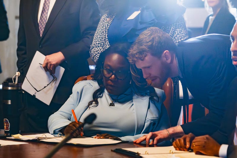 Council member Kendra Brooks before City Council's Thursday meeting on March 27, 2025.
