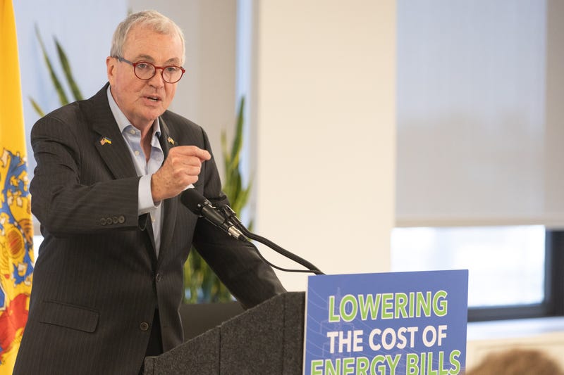 New Jersey Governor Phil Murphy speaks at a press conference announcing the plan to reduce energy bills for residents this summer.