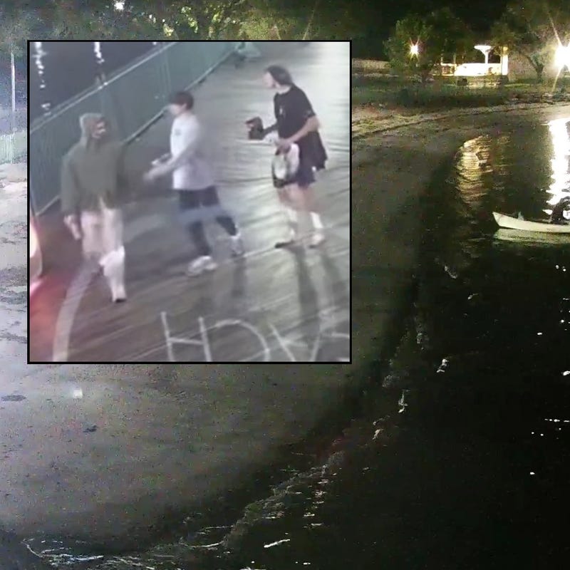 The trio arrived by boat in the night and broke into the theme park