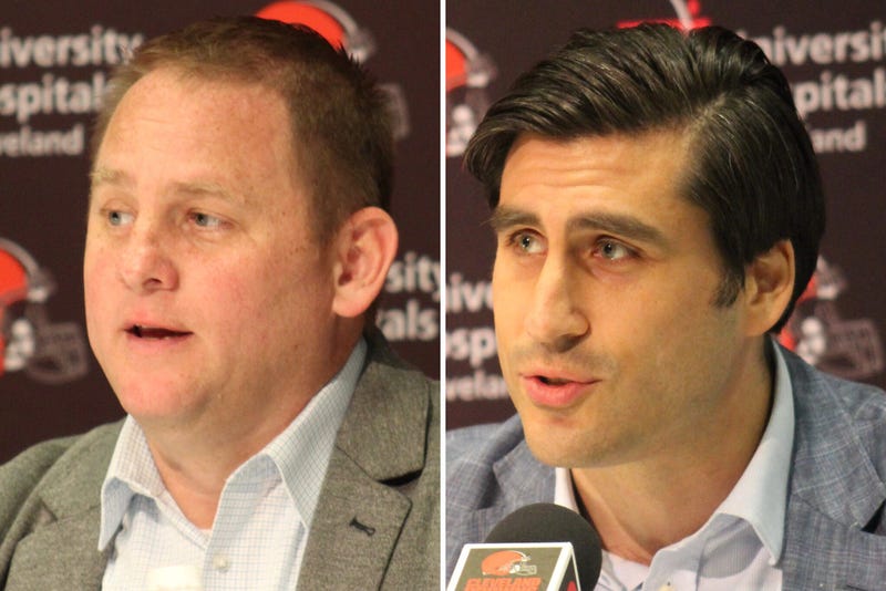 NFL Films VP/senior coordinating producer Ken Rodgers (L) and HBO Sports EVP Peter Nelson (R) discuss the Browns' appearance on Hard Knocks