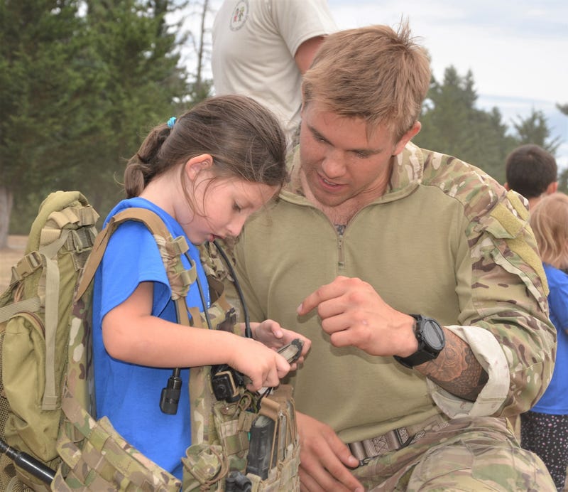 Service member with child