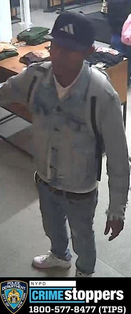 One of 11 suspects wanted in back-to-back robberies at the North Face store in SoHo last month.