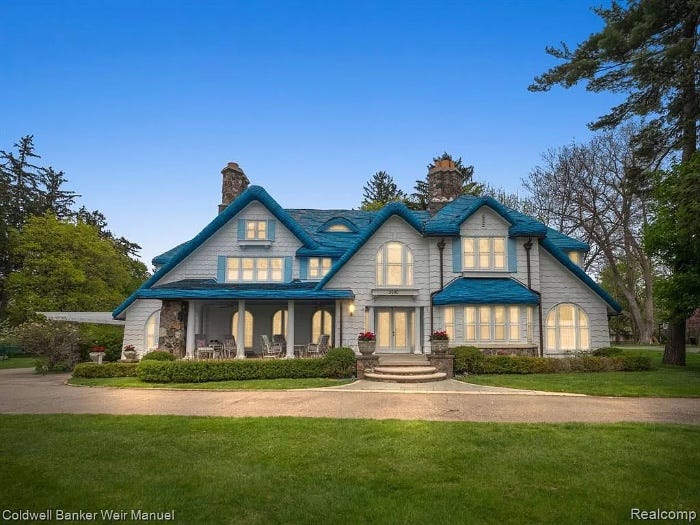 Whether you call it the Hansel and Gretel House, the Blue Jay House or the Smurf House, the newest home to hit the market in West Bloomfield is sure to turn heads — and we're not just talking about the price tag.