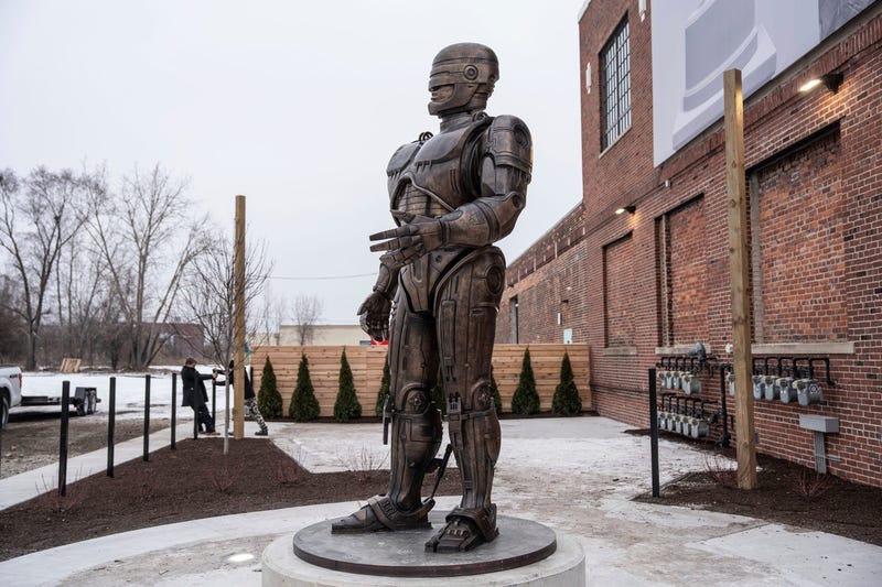 Detroit has unveiled a 10-foot bronze RoboCop statue in its Eastern Market district, celebrating the cult-classic 1987 film that was famously set in Detroit but largely filmed in Dallas. 