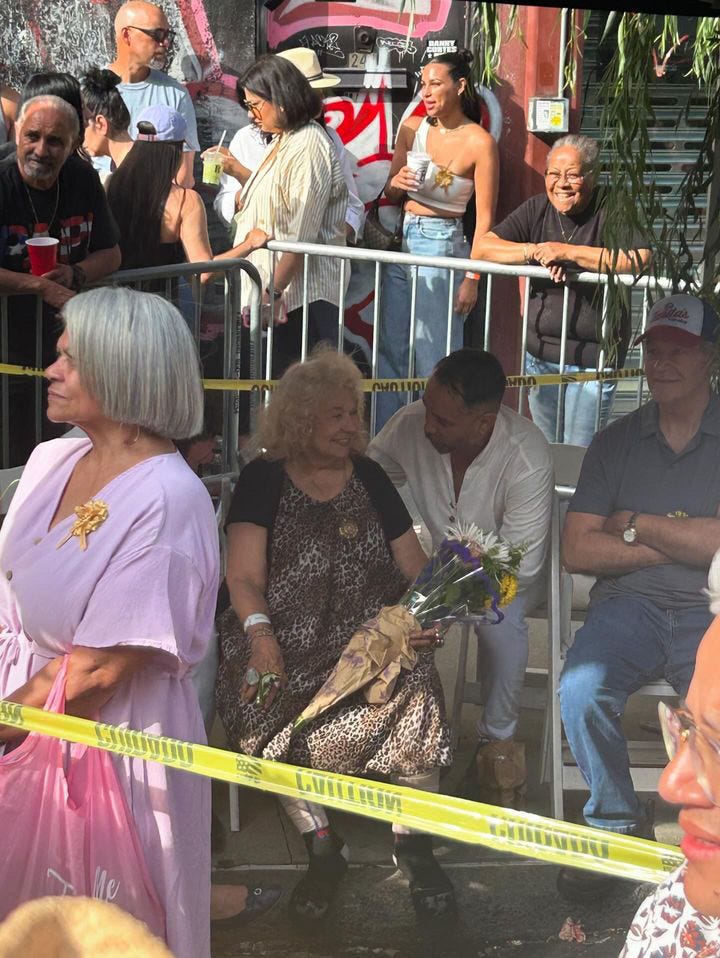 Toñita en la fiesta del 50 aniversario de su club